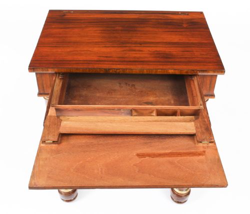 ANTIQUE ENGLISH EMPIRE CONSOLE WRITING SIDE TABLE C1820 19TH CENTURY - ADDITIONAL PHOTO 10