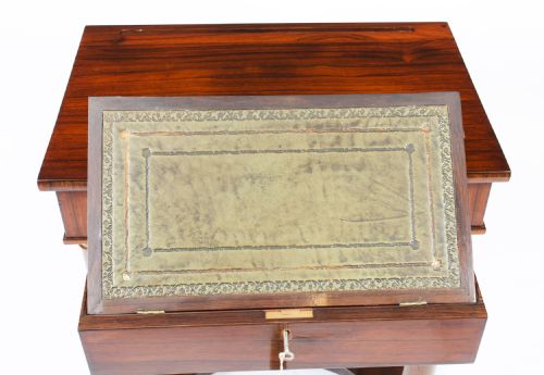 ANTIQUE ENGLISH EMPIRE CONSOLE WRITING SIDE TABLE C1820 19TH CENTURY - ADDITIONAL PHOTO 11