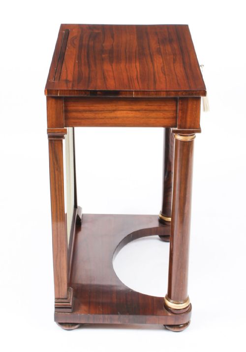 ANTIQUE ENGLISH EMPIRE CONSOLE WRITING SIDE TABLE C1820 19TH CENTURY - ADDITIONAL PHOTO 13