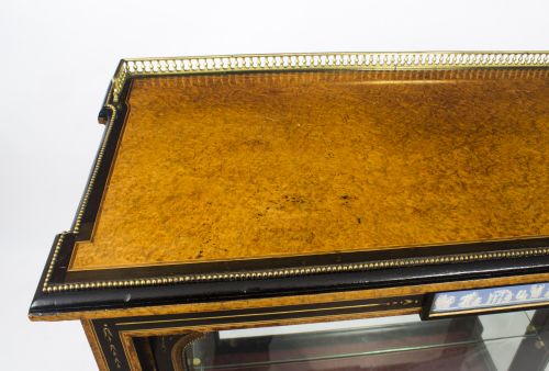 fig 3. Antique Victorian Amboyna & Ebonised Pier Cabinet 19th C
