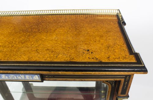 fig 4. Antique Victorian Amboyna & Ebonised Pier Cabinet 19th C
