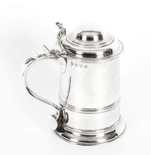Antique English George III Silver Tankard Thomas Whipham & Charles Wright 1759
