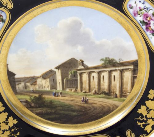 fig 1. Antique Porcelain Plate Pucher Deroche, Paris C1880