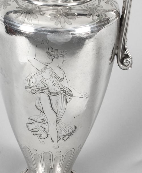 fig 3. Antique Victorian Silver Plate Claret Jug by Elkington 19th Century