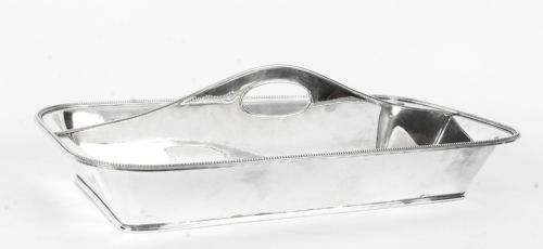 Antique English Victorian Silver Plate Cutlery Tray C1870 19th Century
