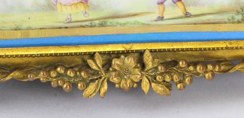 fig 4. Antique French Sevres Porcelain and Ormolu Jewellery Casket C1860 19th C
