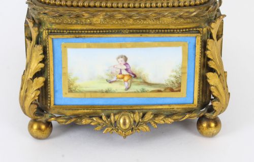 fig 5. Antique French Sevres Porcelain and Ormolu Jewellery Casket C1860 19th C
