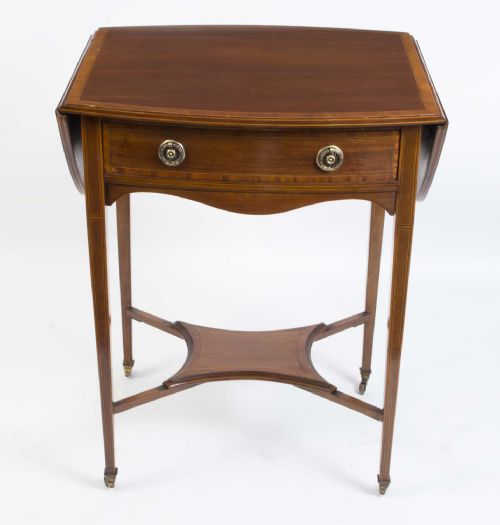 fig 1. Antique Edwardian Inlaid Occasional Table c.1900
