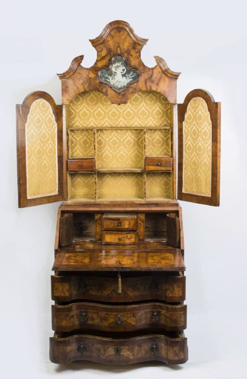 fig 2. Antique Important Venetian Bureau Bookcase c.1750
