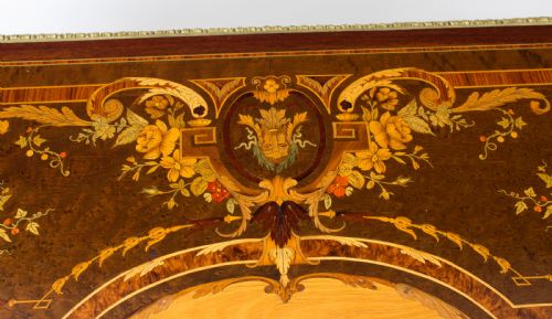 fig 6. Antique French Ormolu Mounted Marquetry Bureau Plat c.1860

