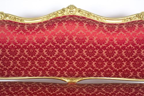 fig 3. Antique French Giltwood Framed Canape' Settee from Humewood Castle c1870
