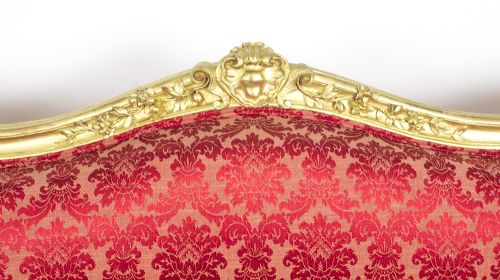 fig 4. Antique French Giltwood Framed Canape' Settee from Humewood Castle c1870
