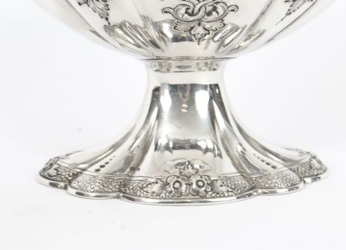 fig 5. Antique Victorian Cased Sterling Silver Sugar Bowl & Sifter 1868 19th C