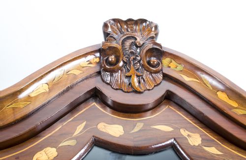 fig 4. Antique Dutch Marquetry Walnut Cabinet on Chest c.1780
