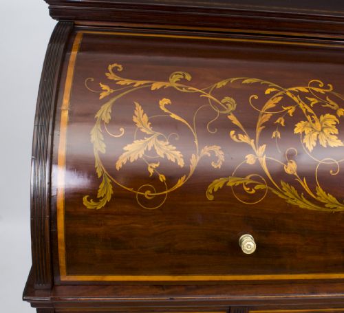 fig 4. Antique Victorian Cylinder Bureau by Edwards & Roberts