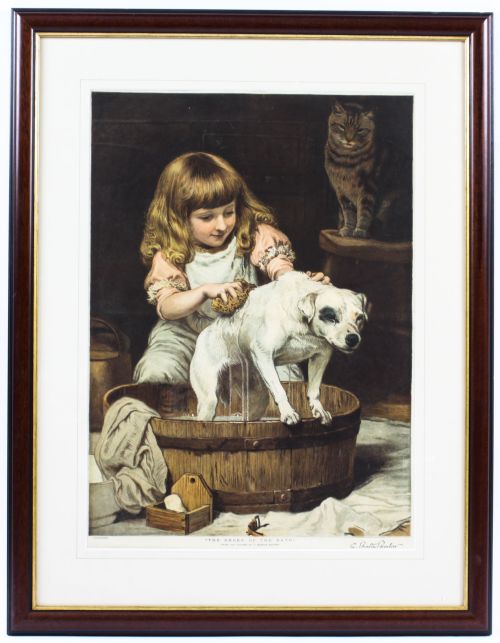 Antique Engraving Print "The Order of the Bath" Burton Barber C1920
