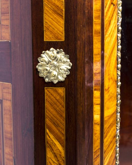 fig 7. Antique Victorian Burr Walnut Low Display Cabinet C1860