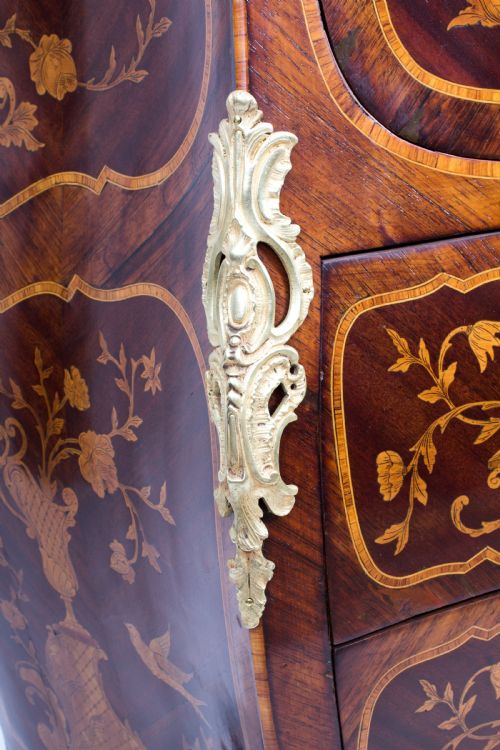 ANTIQUE FRENCH ROCOCO REVIVAL MARQUETRY SECRETAIRE A ABATTANT C 1850 - ADDITIONAL PHOTO 11