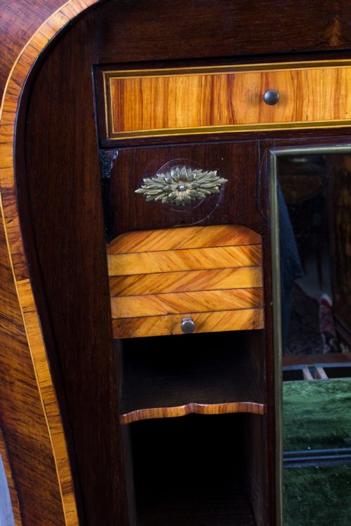ANTIQUE FRENCH ROCOCO REVIVAL MARQUETRY SECRETAIRE A ABATTANT C 1850 - ADDITIONAL PHOTO 16