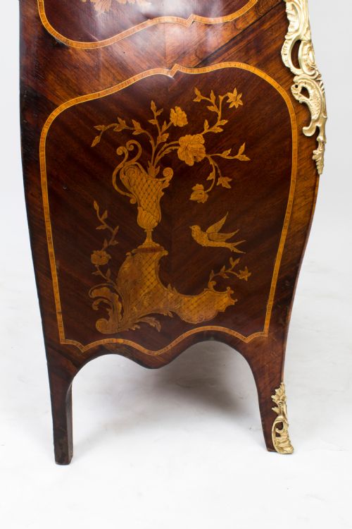 ANTIQUE FRENCH ROCOCO REVIVAL MARQUETRY SECRETAIRE A ABATTANT C 1850 - ADDITIONAL PHOTO 27