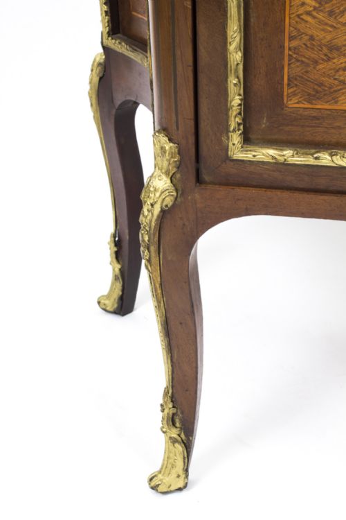 fig 9. Antique French Louis Revival Parquetry Display Cabinet 1870