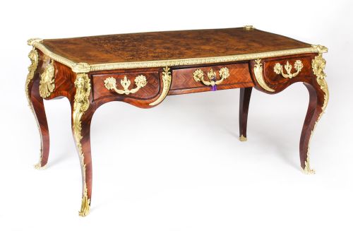 Antique French Ormolu Mounted Bureau Plat Desk C1860 19th Century
