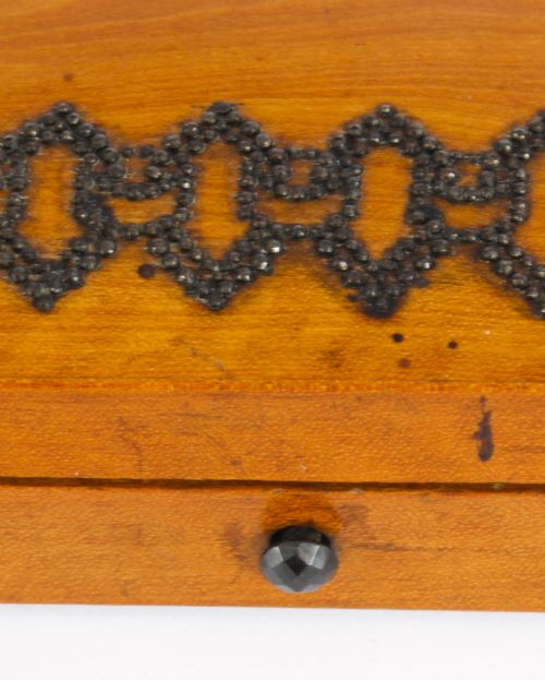 ANTIQUE FRENCH SATINWOOD ECARTE PLAYING CARD BOX 19TH CENTURY - ADDITIONAL PHOTO 4