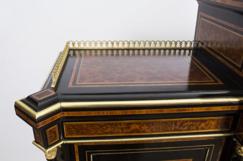 fig 3. Antique Victorian Amboyna Inlaid Bonheur Du Jour c.1860
