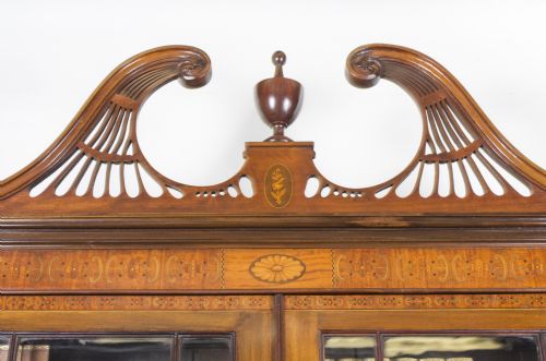 fig 2. Antique English Victorian Mahogany Bureau Bookcase C1860
