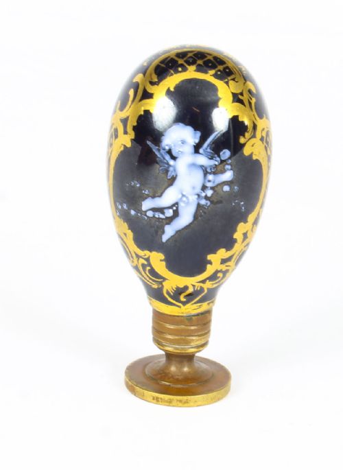 Antique French "Pate-sur-pate" Sevres Desk Seal C 1880 19th Century

