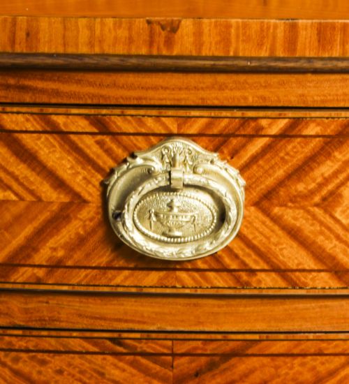 ANTIQUE SATINWOOD INLAID BEDSIDE CABINET C1880 19TH CENTURY - ADDITIONAL PHOTO 7