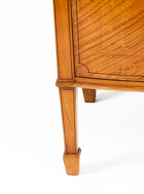 ANTIQUE SATINWOOD INLAID BEDSIDE CABINET C1880 19TH CENTURY - ADDITIONAL PHOTO 11