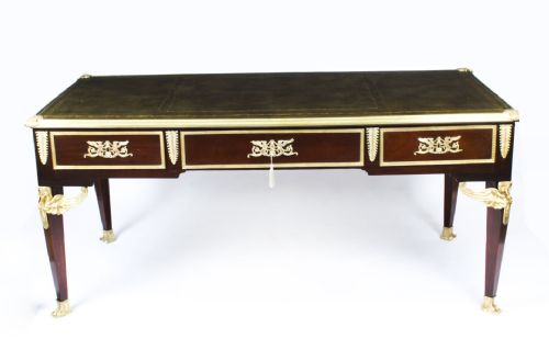 ANTIQUE MONUMENTAL FRENCH EMPIRE BUREAU PLAT WRITING TABLE 19TH C - ADDITIONAL PHOTO 1
