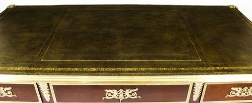 ANTIQUE MONUMENTAL FRENCH EMPIRE BUREAU PLAT WRITING TABLE 19TH C - ADDITIONAL PHOTO 2