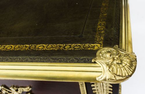 ANTIQUE MONUMENTAL FRENCH EMPIRE BUREAU PLAT WRITING TABLE 19TH C - ADDITIONAL PHOTO 3