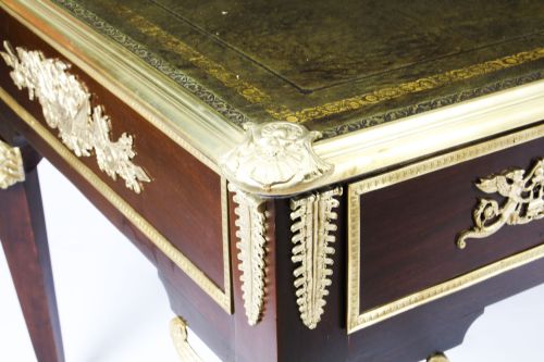 ANTIQUE MONUMENTAL FRENCH EMPIRE BUREAU PLAT WRITING TABLE 19TH C - ADDITIONAL PHOTO 11