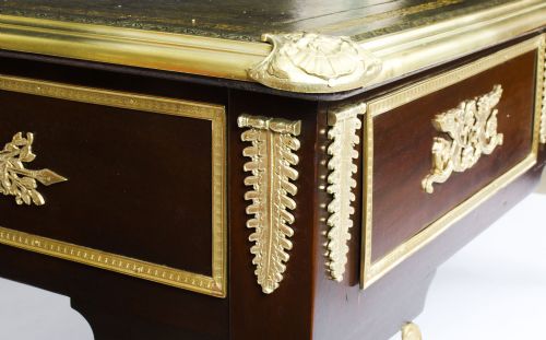 ANTIQUE MONUMENTAL FRENCH EMPIRE BUREAU PLAT WRITING TABLE 19TH C - ADDITIONAL PHOTO 15