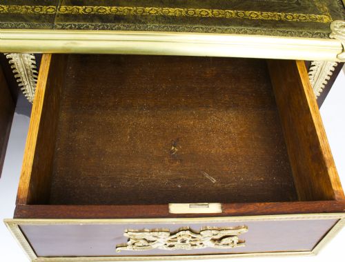ANTIQUE MONUMENTAL FRENCH EMPIRE BUREAU PLAT WRITING TABLE 19TH C - ADDITIONAL PHOTO 17