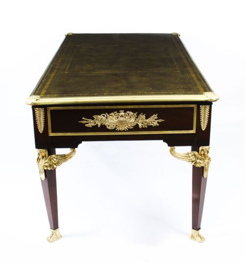 ANTIQUE MONUMENTAL FRENCH EMPIRE BUREAU PLAT WRITING TABLE 19TH C - ADDITIONAL PHOTO 23