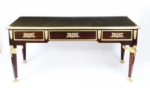 ANTIQUE MONUMENTAL FRENCH EMPIRE BUREAU PLAT WRITING TABLE 19TH C - ADDITIONAL PHOTO 25
