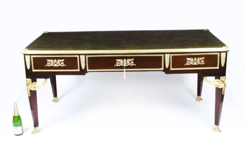 ANTIQUE MONUMENTAL FRENCH EMPIRE BUREAU PLAT WRITING TABLE 19TH C - ADDITIONAL PHOTO 26
