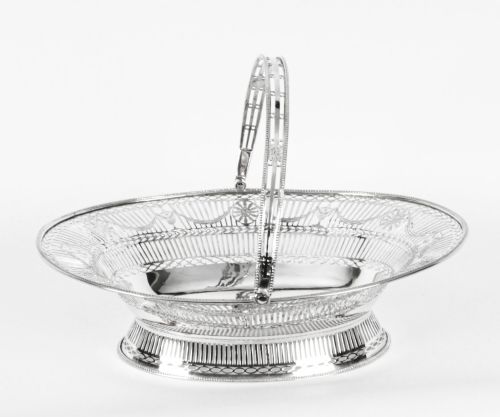 Antique George III Old Sheffield Silver on Copper Basket Circa 1780
