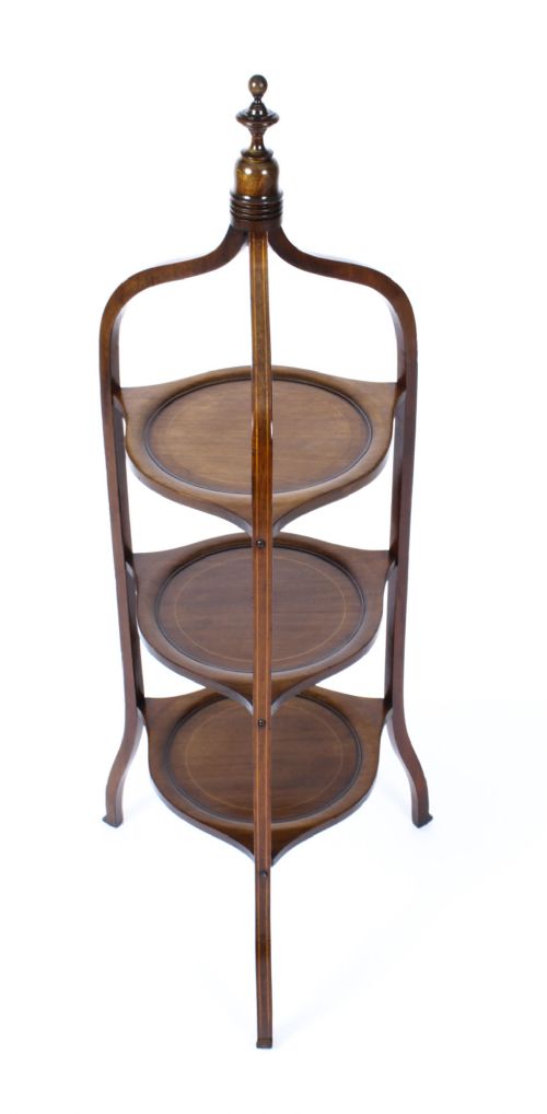 Antique Edwardian Mahogany 3 Tier Cake Stand C.1900
