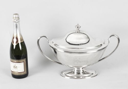 ANTIQUE SILVER GEORGE III TUREEN WILLIAM BENNETT 1808 BIRCHALL AND HAYNE 19TH C - ADDITIONAL PHOTO 15