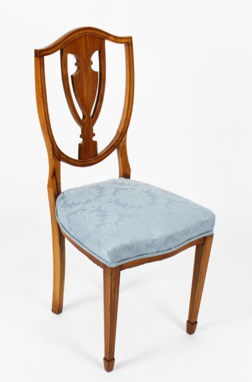 Antique Victorian Satinwood Shied Back Desk Chair C.1880 19th Century
