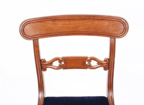 fig 7. 14 Antique Chairs C1820 & Matching 3 Pillar Dining Table by William Tillman 20thC