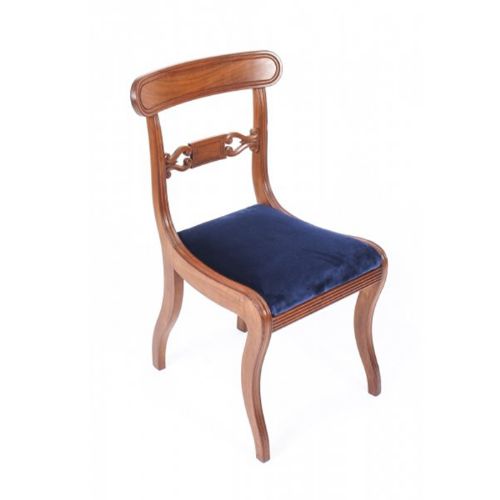 fig 5. 14 Antique Dining Chairs & Matching Handmade Marquetry Burr Walnut Dining Table