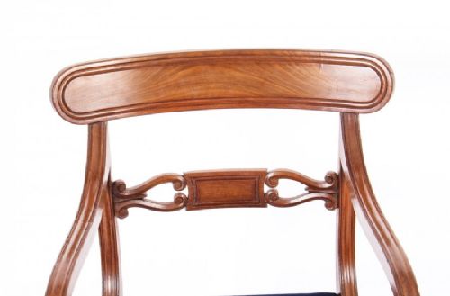 fig 7. 14 Antique Dining Chairs & Matching Handmade Marquetry Burr Walnut Dining Table