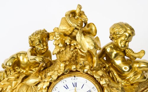 fig 2. Antique French Sevres Porcelain Ormolu Clock by Raingo Freres c.1850