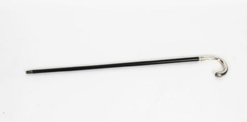 Antique Swedish Walking Cane Stick Silver Handle Circa 1910
